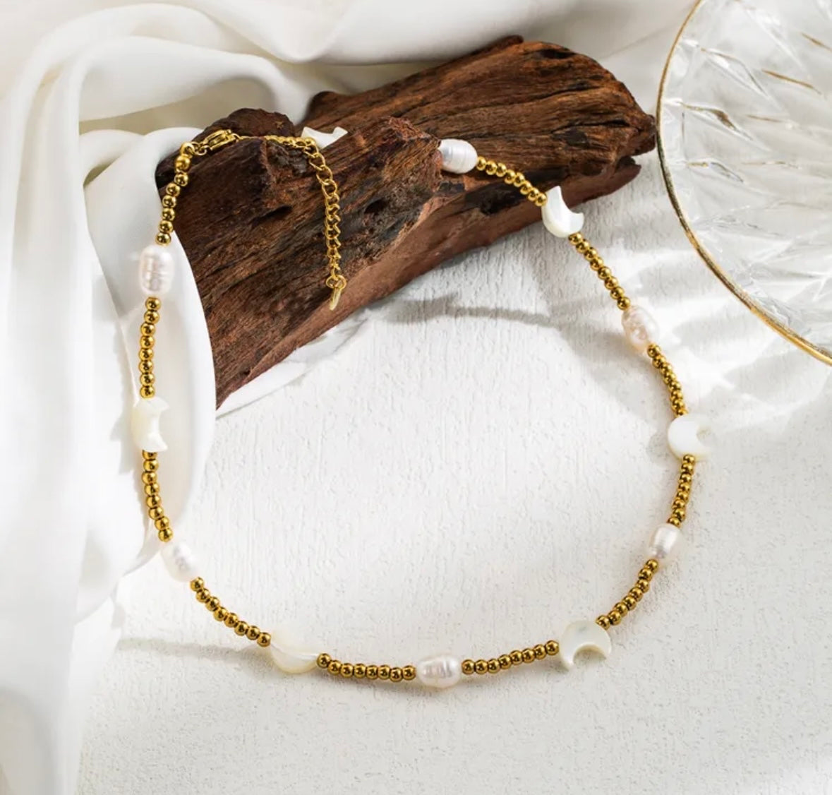 Moon Stars Stainless Steel Necklace