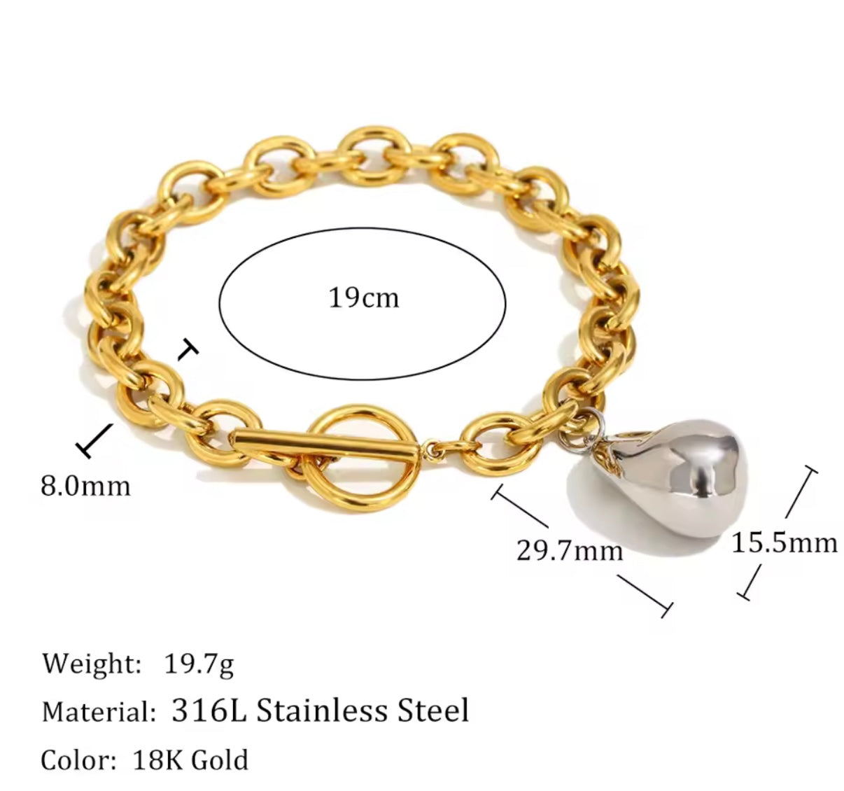 Bold Stainless Steel Bracelet
