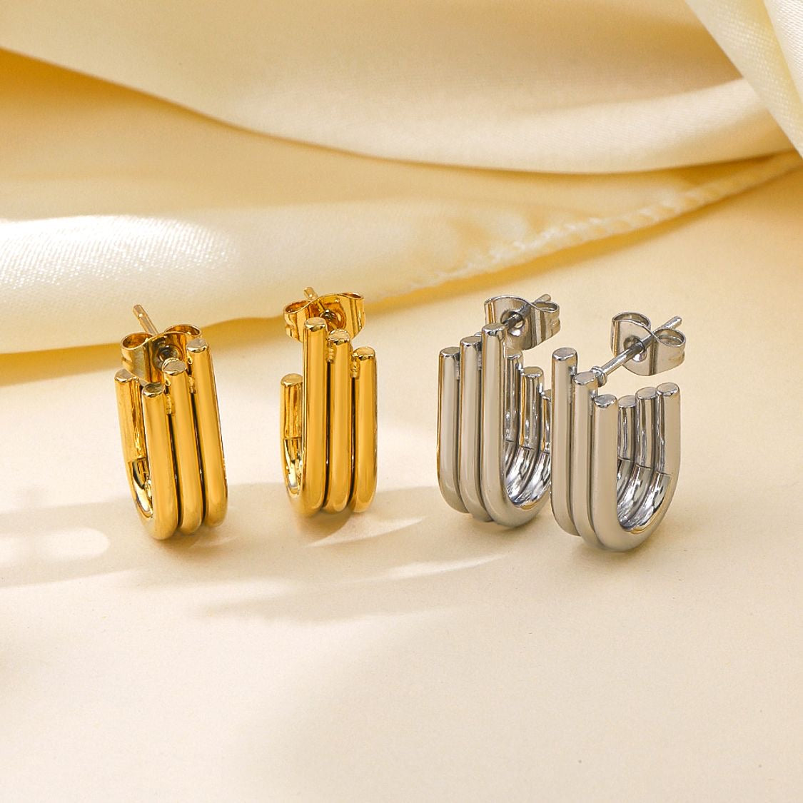 Leah Stainless Steel Earrings
