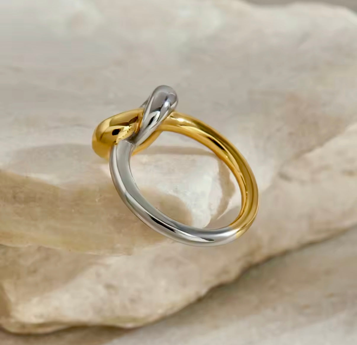 Cross Knot Stainless Steel Ring