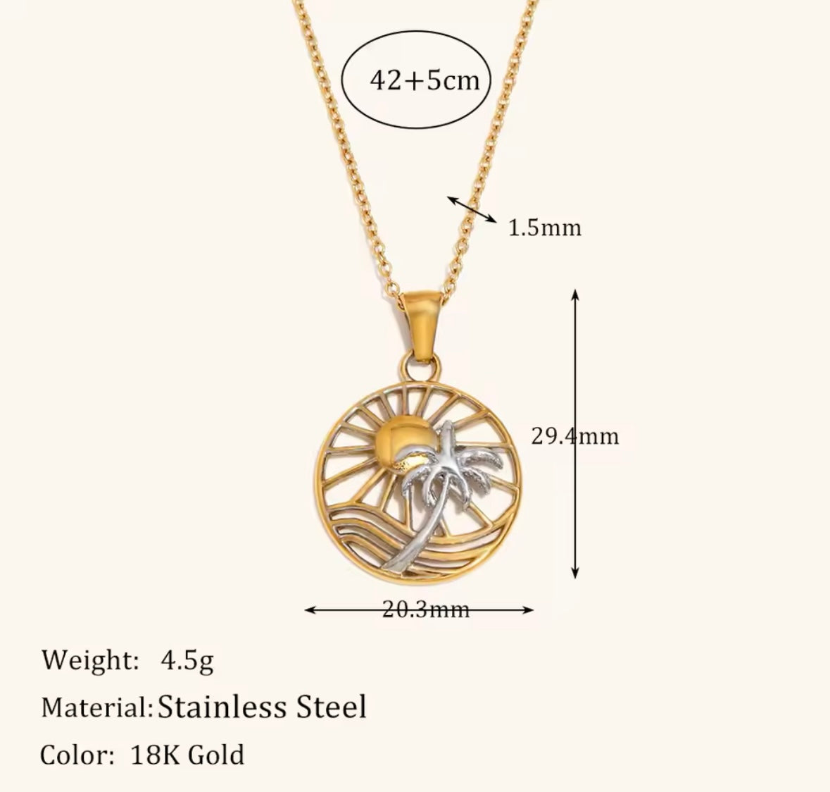 Tropicaleo Stainless Steel Necklace
