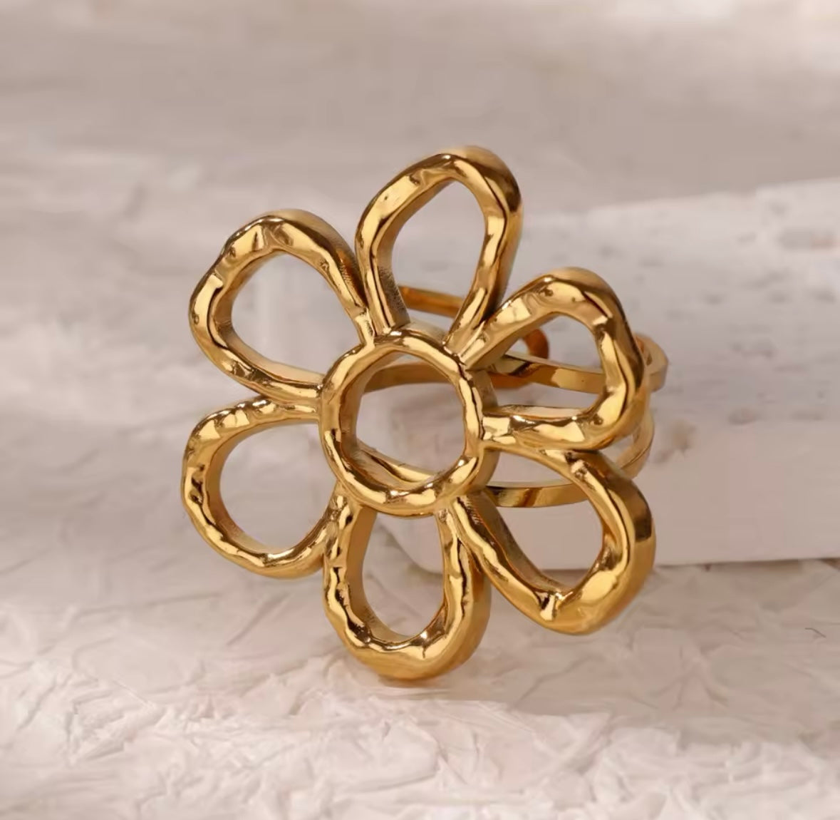 Floral Stainless Steel Ring