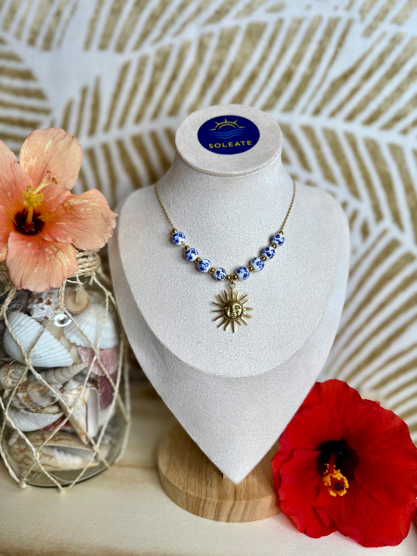 Blue Sunrise Stainless Steel Necklace