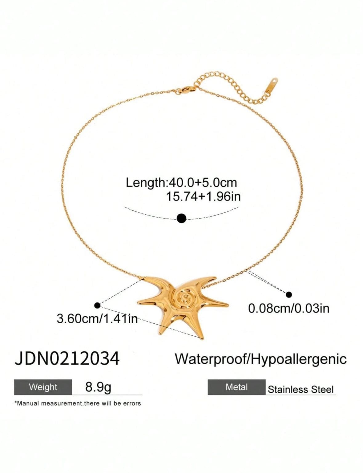 Seastar Stainless Steel Necklace