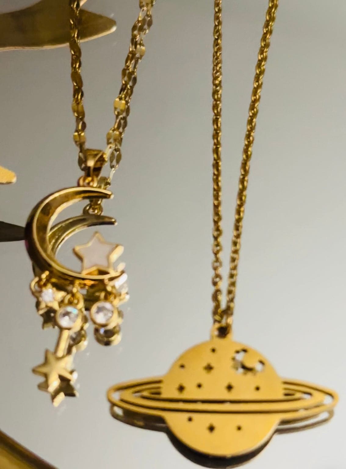 Saturn Stainless Steel Necklace