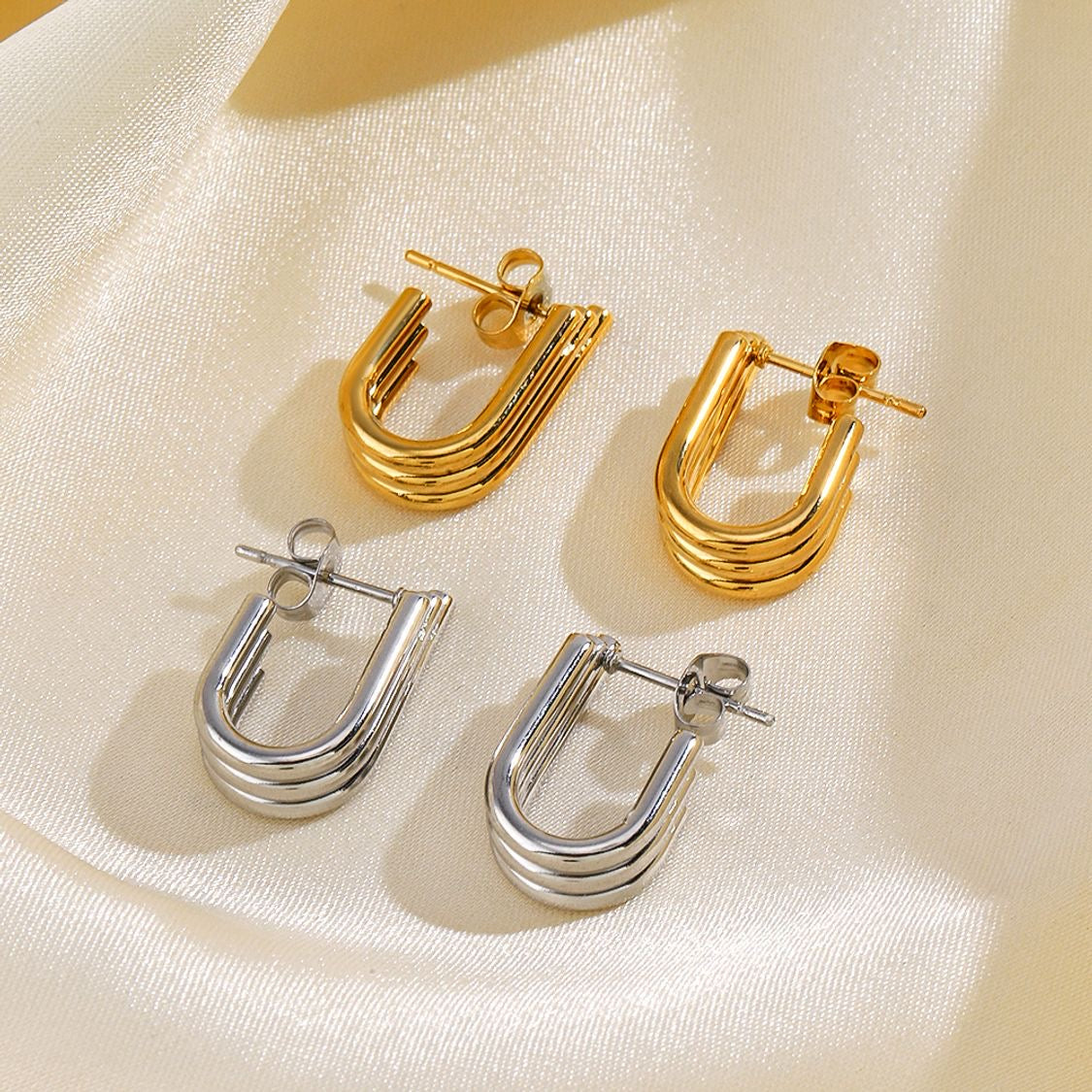 Leah Stainless Steel Earrings