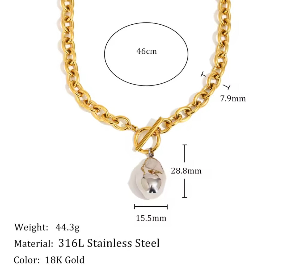 Bold Stainless Steel Necklace