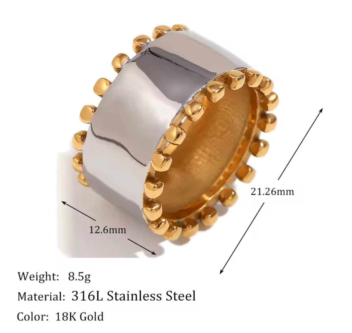 Susan Stainless Steel Ring
