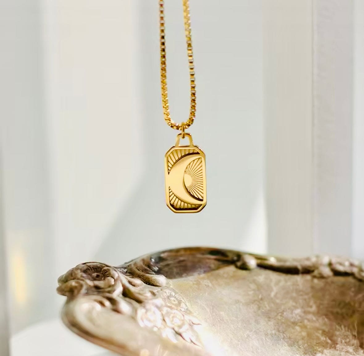 Moon~Sun Stainless Steel Necklace