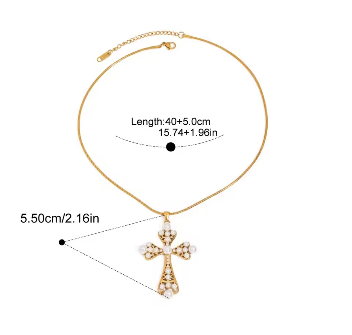 Serena Cross Stainless Steel Necklace