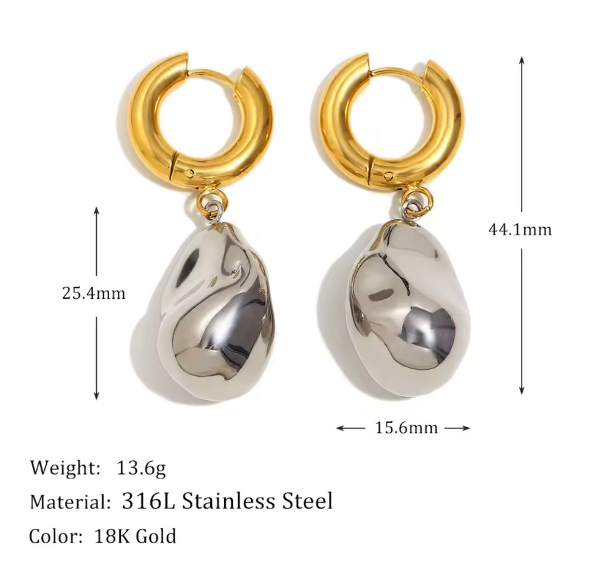 Bold Stainless Steel Earrings