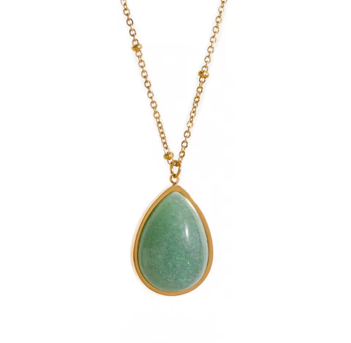 Jade Stainless Steel Necklace