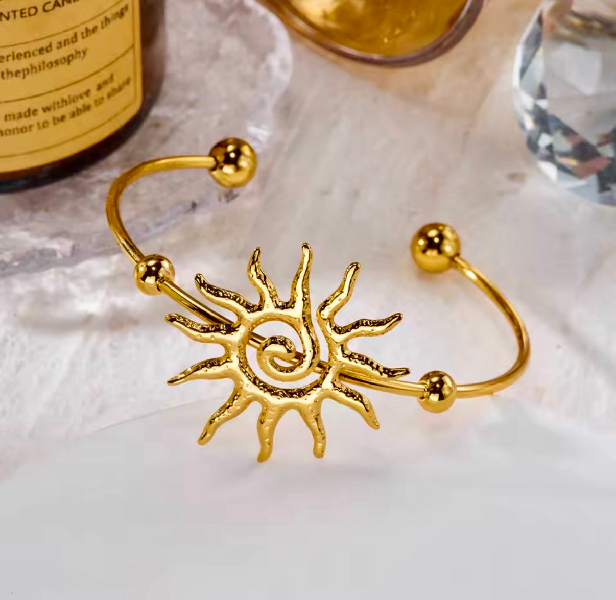 Goddess Sun Stainless Steel Bracelet