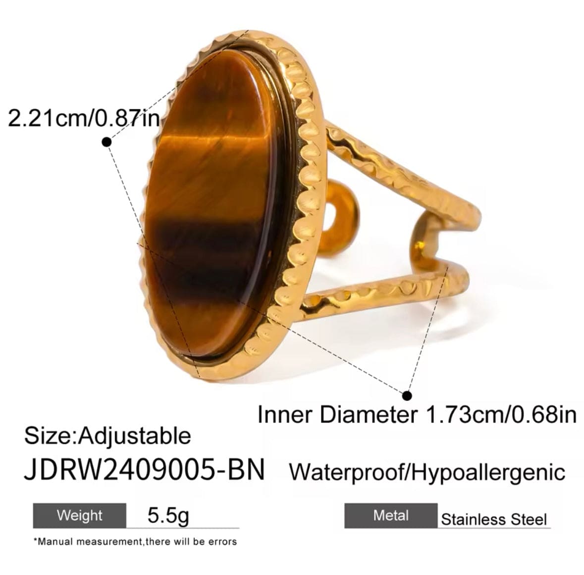 Lizzy Stainless Steel Ring