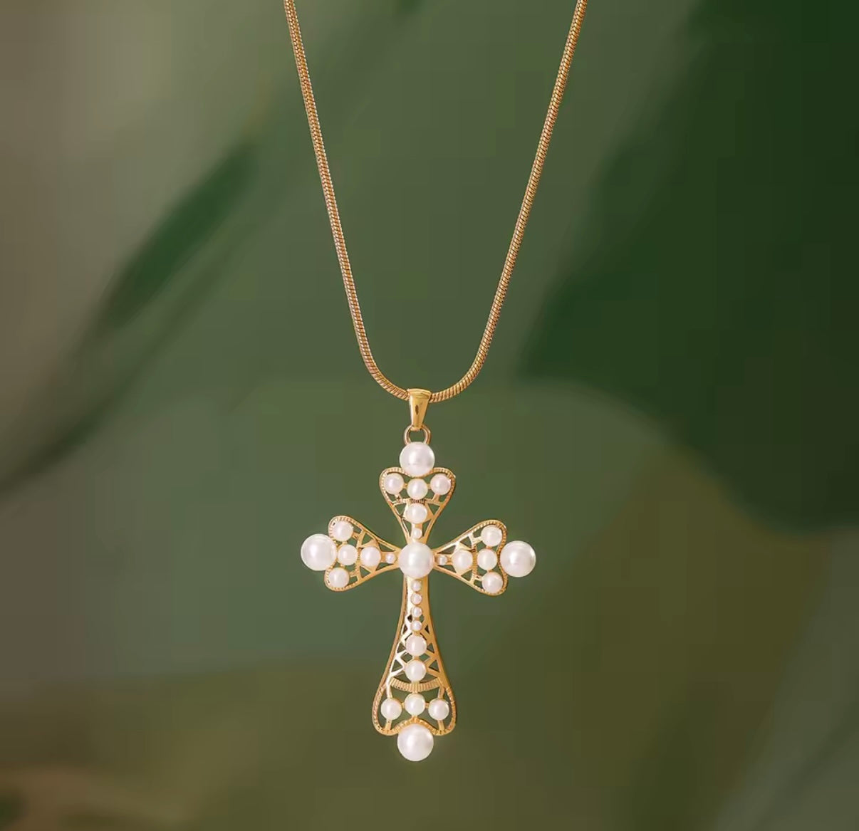 Serena Cross Stainless Steel Necklace