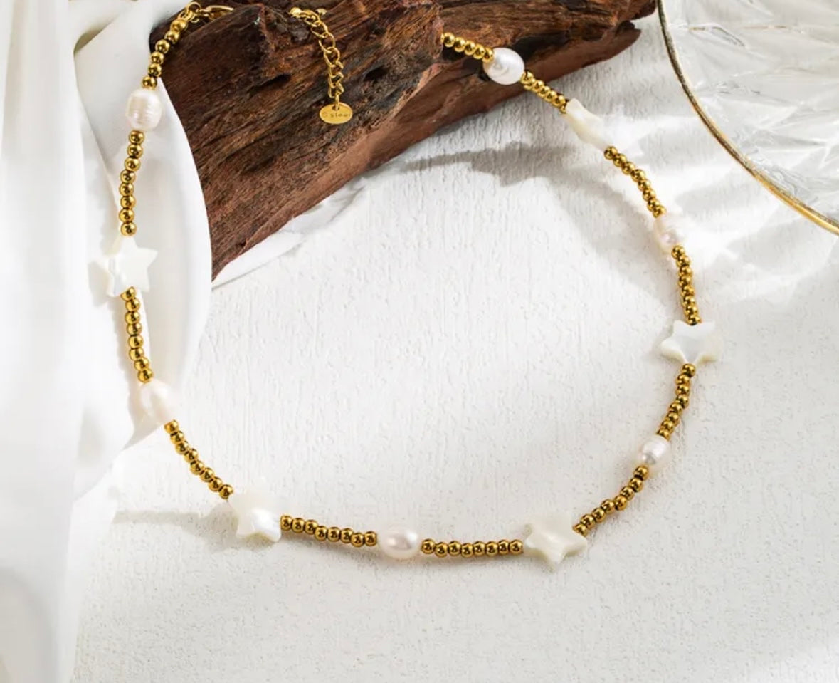 Moon Stars Stainless Steel Necklace