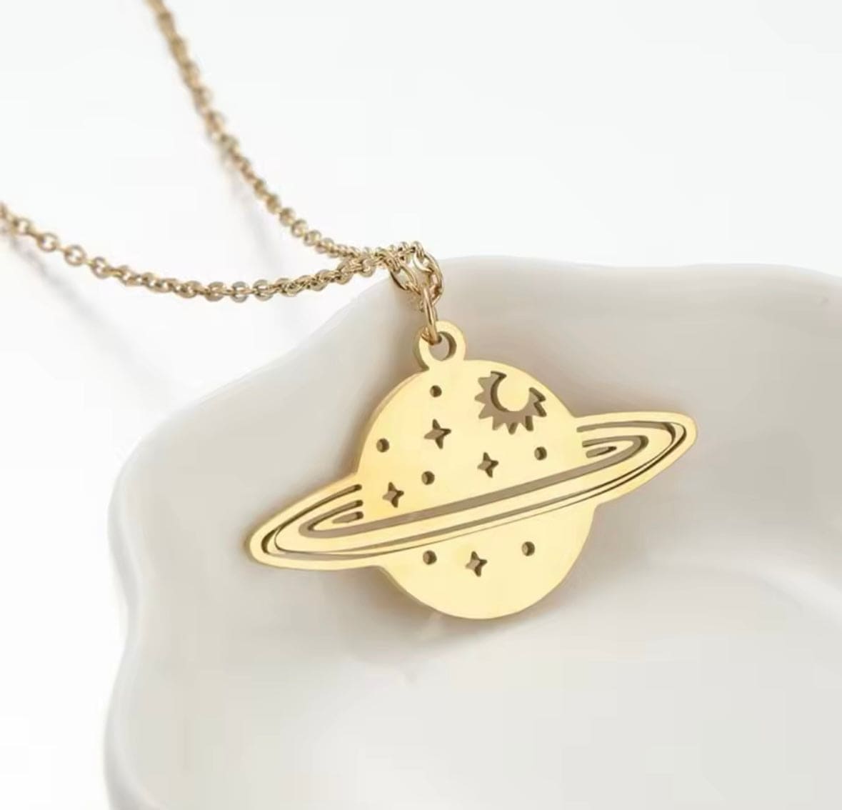 Saturn Stainless Steel Necklace