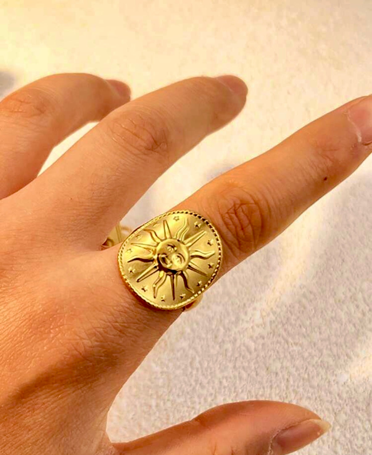 Sunny Vibes Stainless Steel Ring