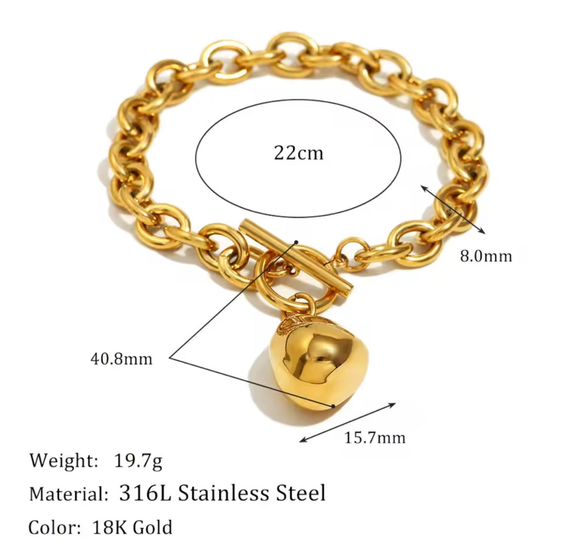 Bold Stainless Steel Bracelet