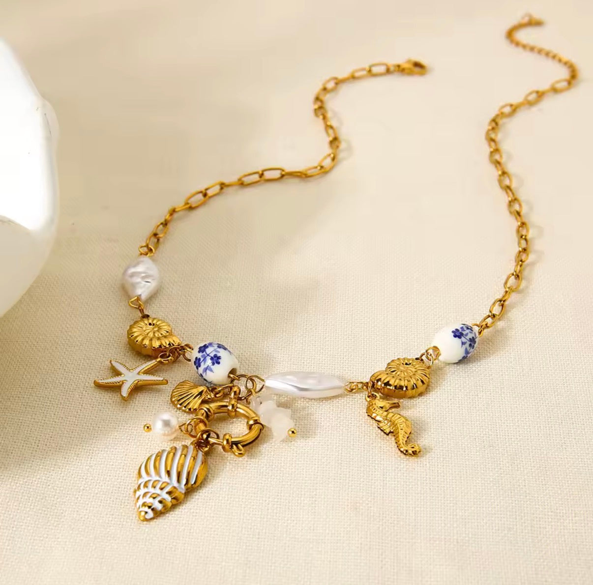 Sandy Beach Stainless Steel Necklace