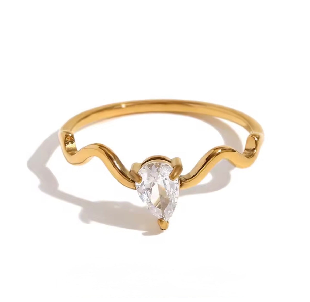 Wavy Stainless Steel Ring