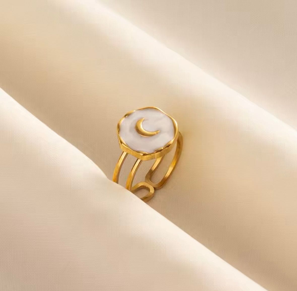 Moonlit Stainless Steel Ring