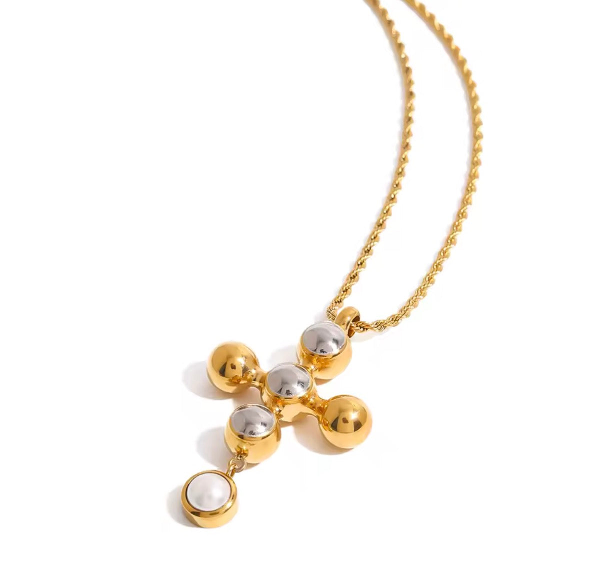 Bless Cross Stainless Steel Necklace