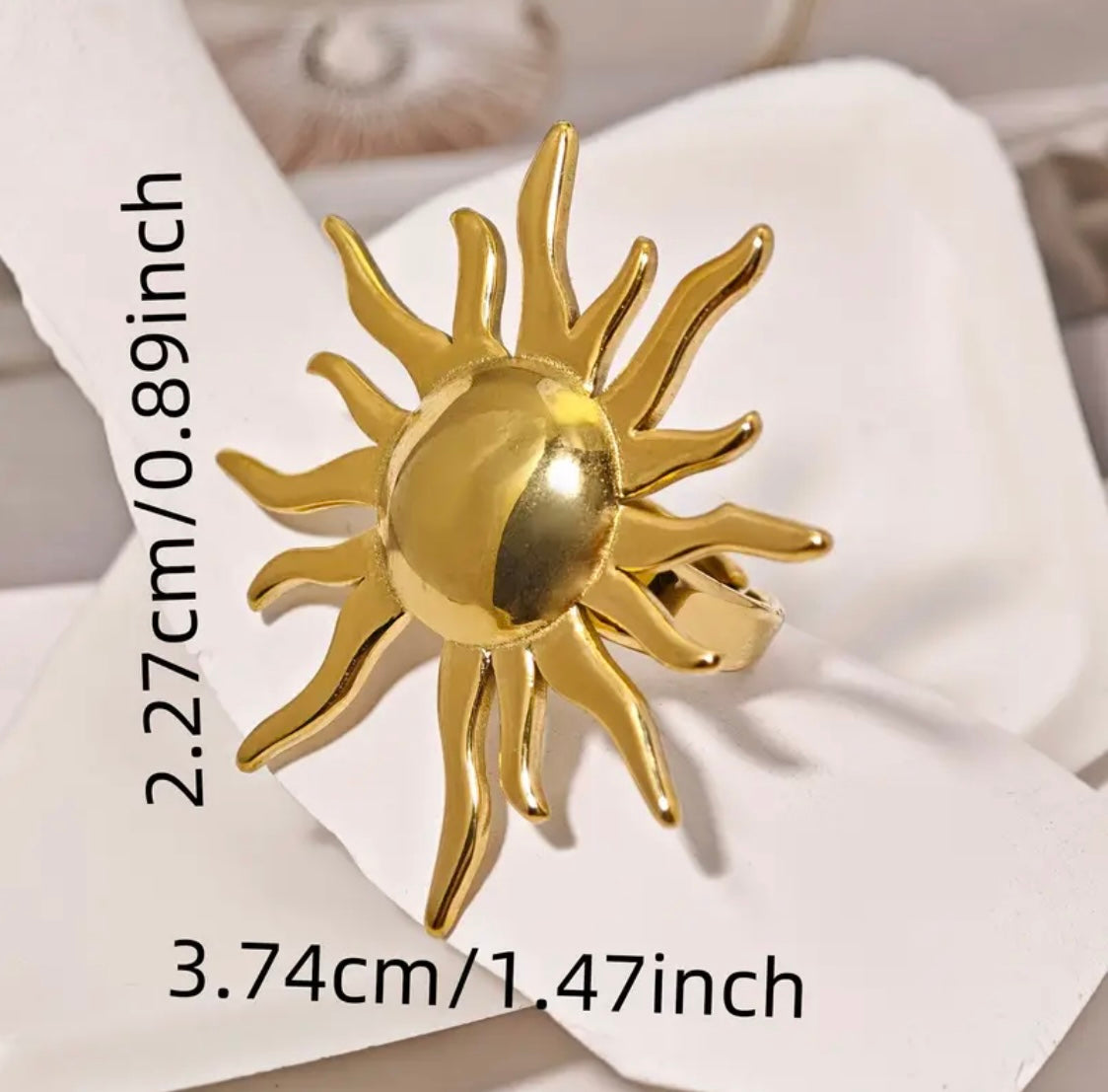 Sunshine 2 Stainless Steel Ring