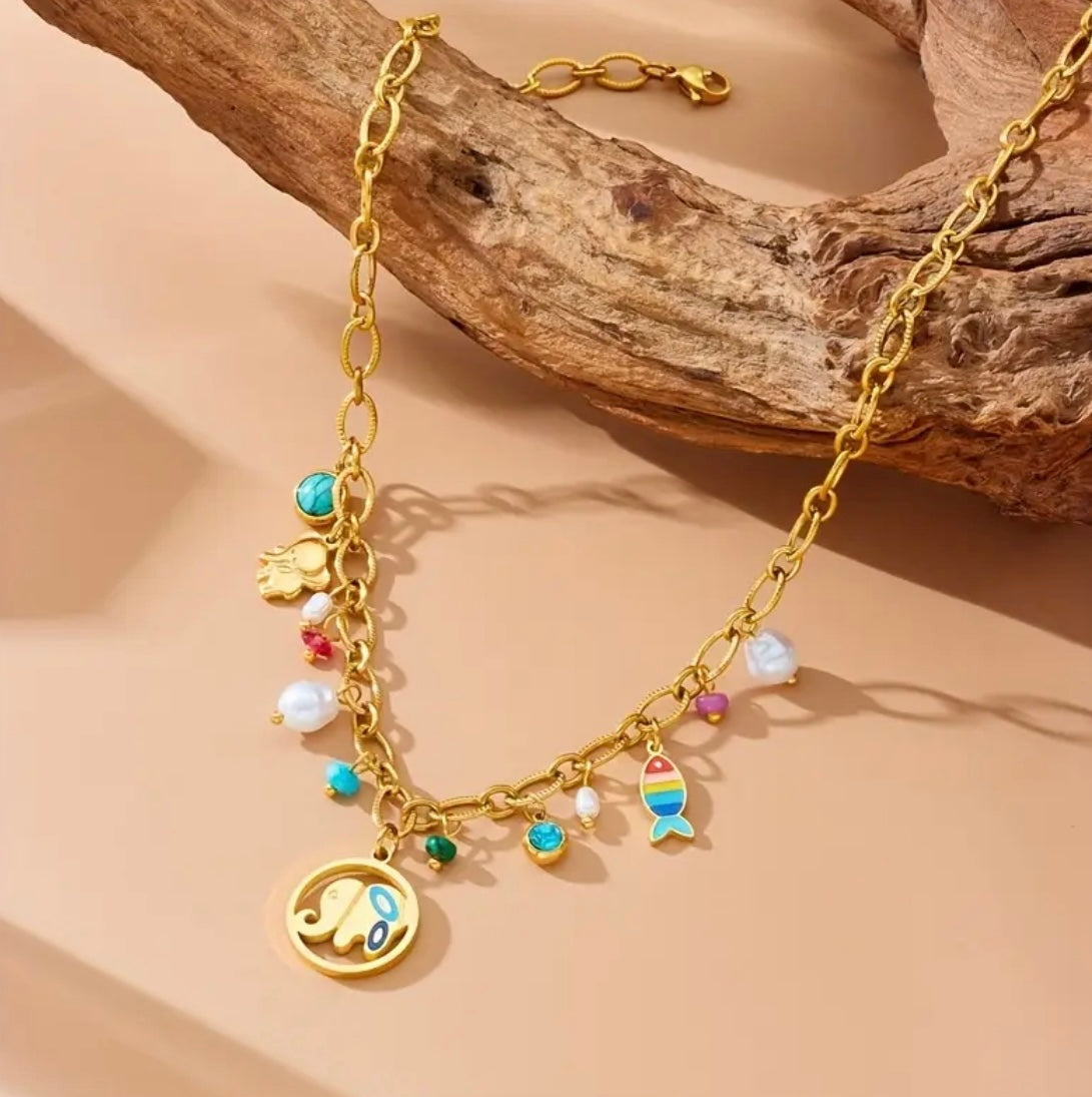 Safari Stainless Steel Necklace