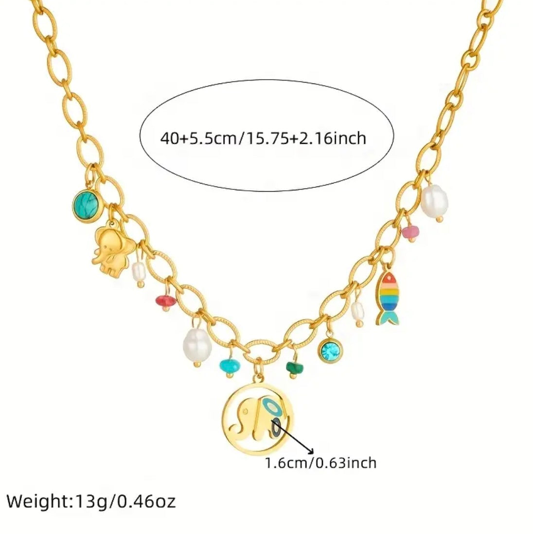 Safari Stainless Steel Necklace