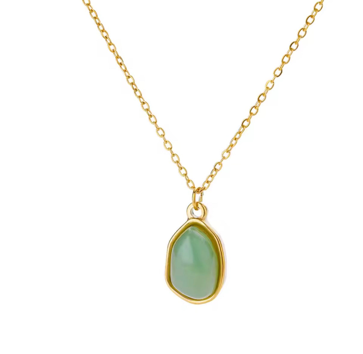Jade Stainless Steel Necklace