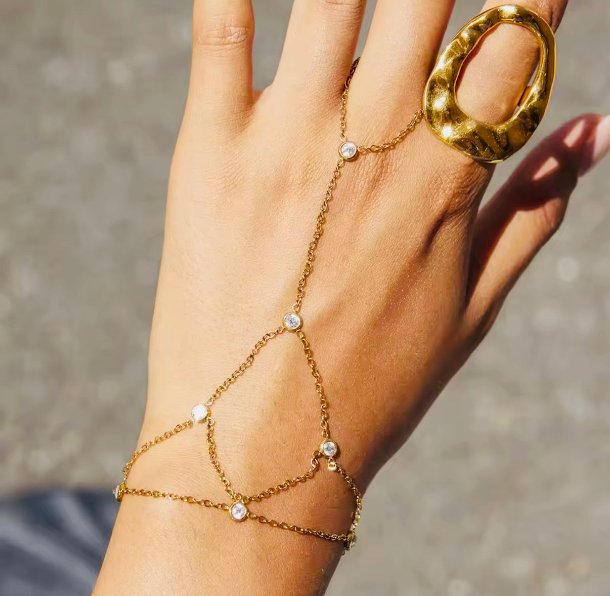 Glam Stainless Steel Chain Bracelet