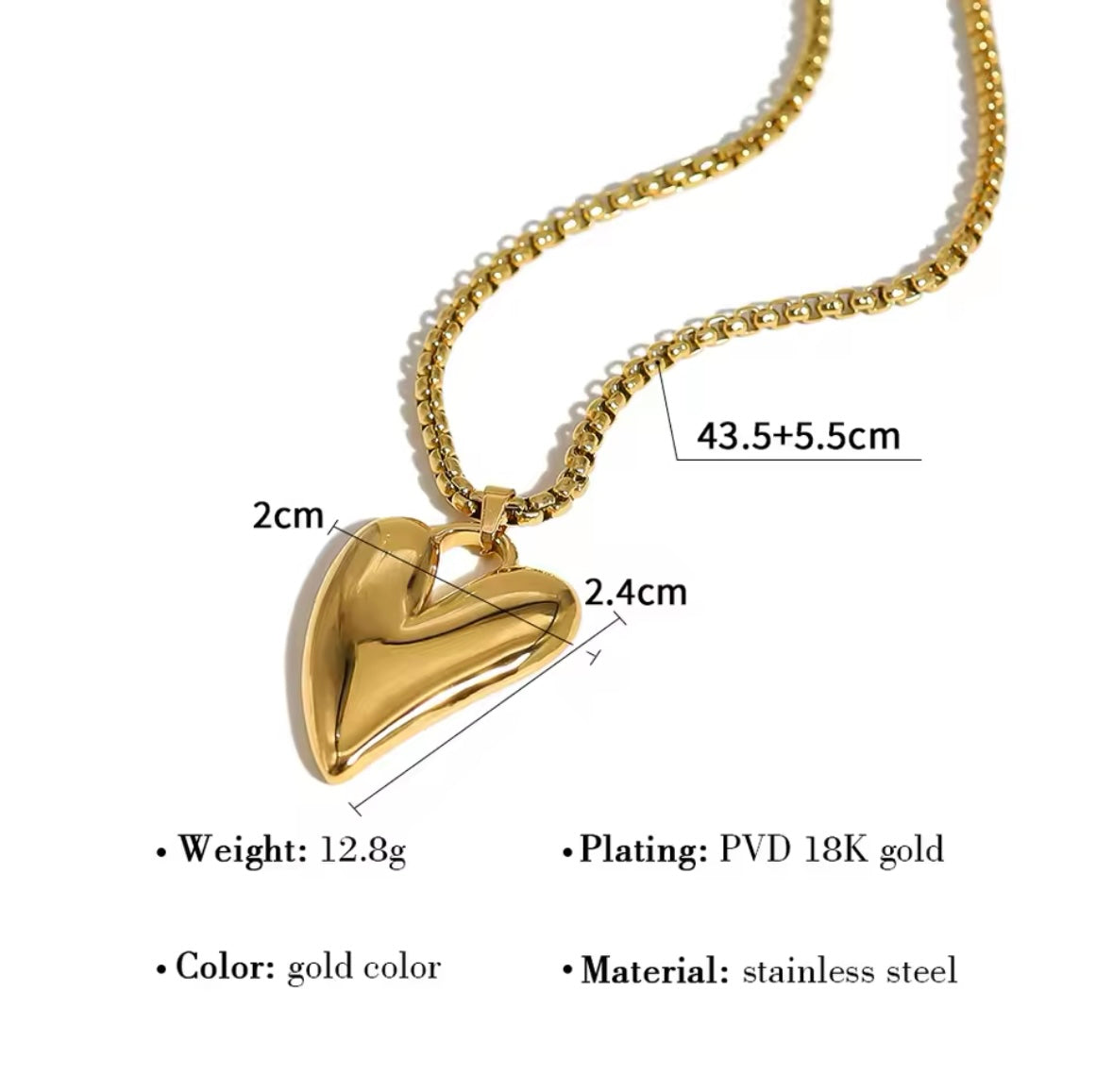 Treasure Love Stainless Steel Necklace