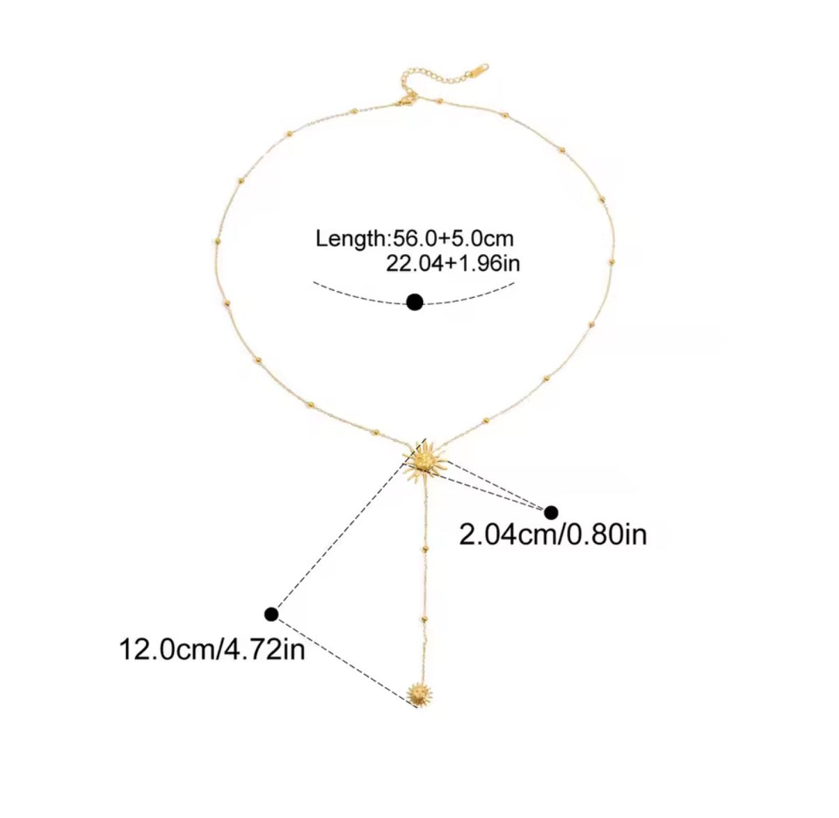 Bright Sun Stainless Steel Necklace