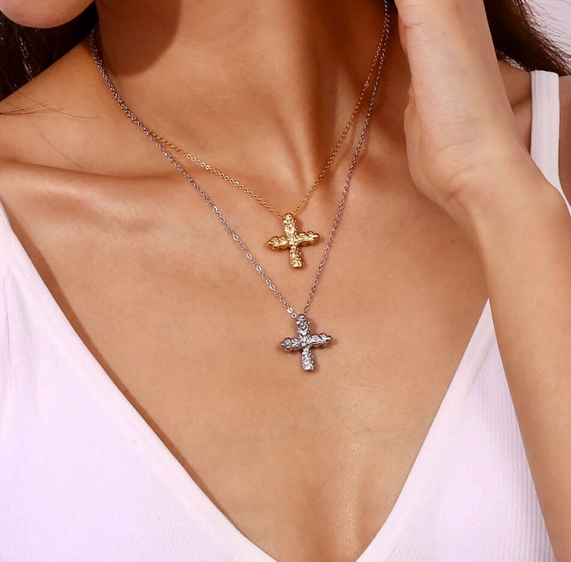 Grace Cross Stainless Steel Necklace