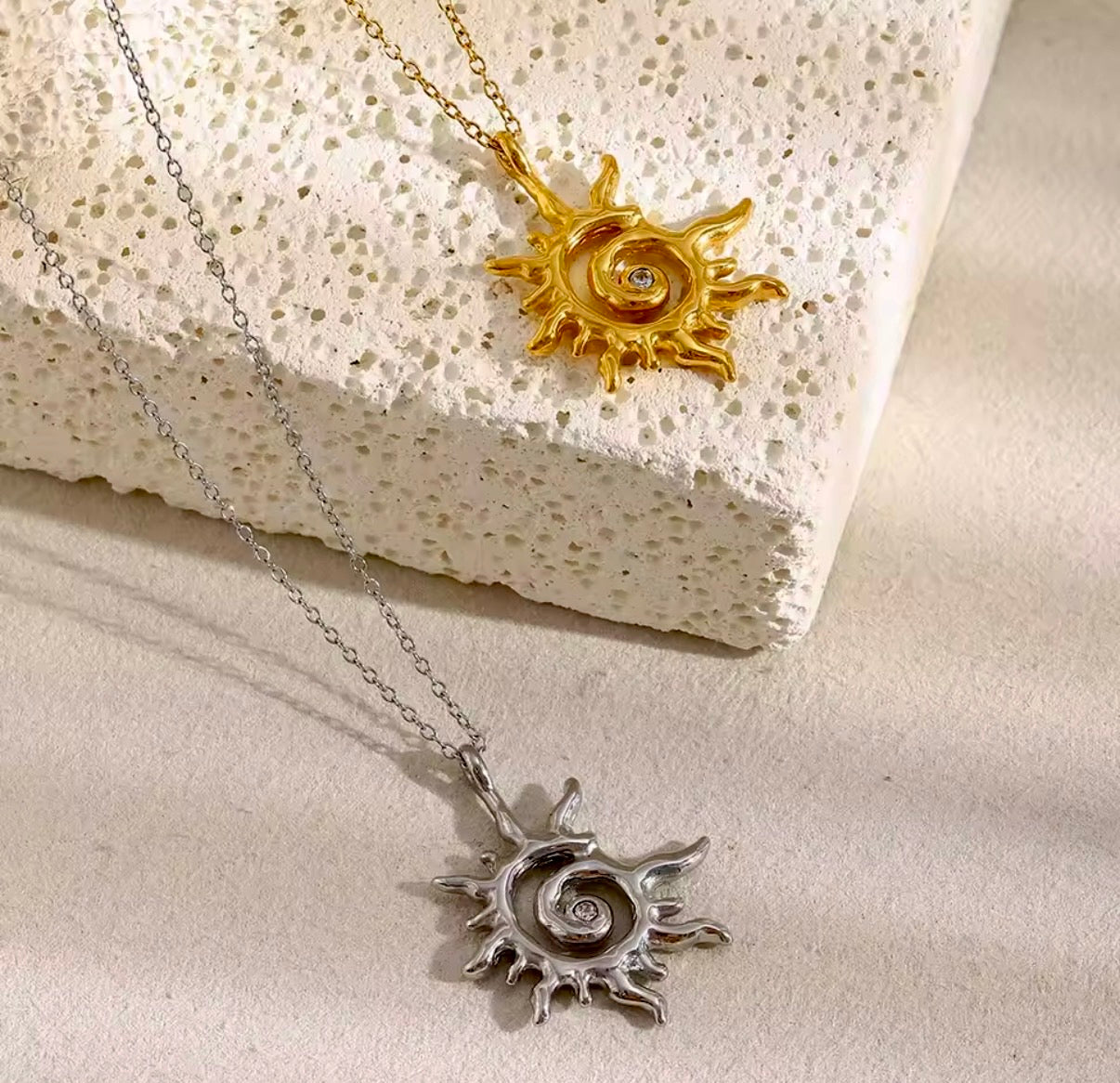 Golden Sun Stainless Steel Necklace