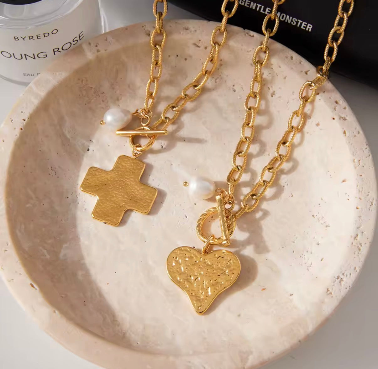 Golden Cross Stainless Steel Necklace