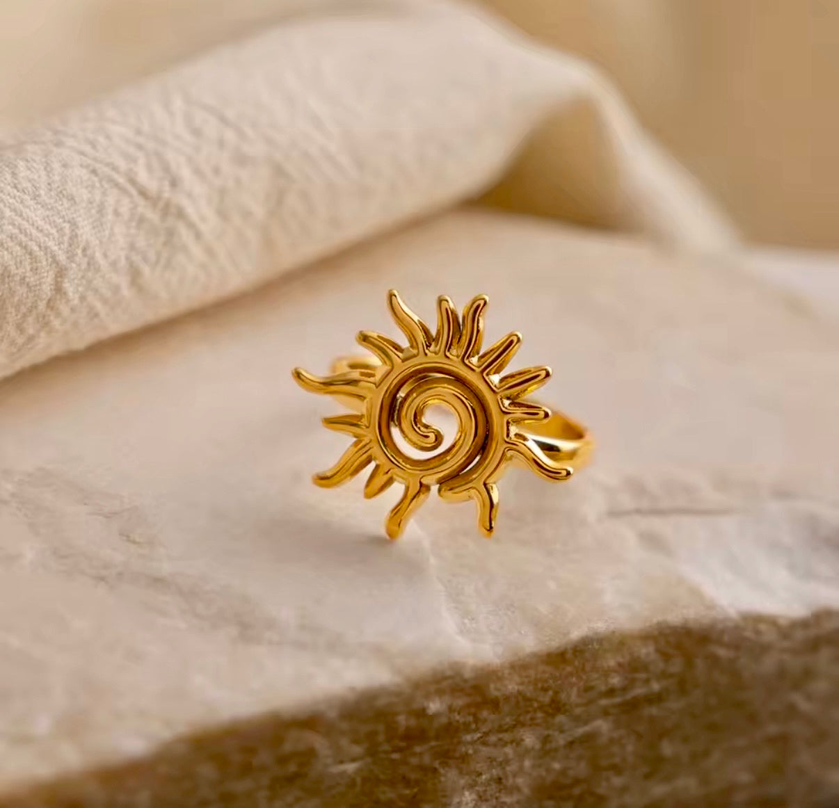Sun Muse Stainless Steel Ring