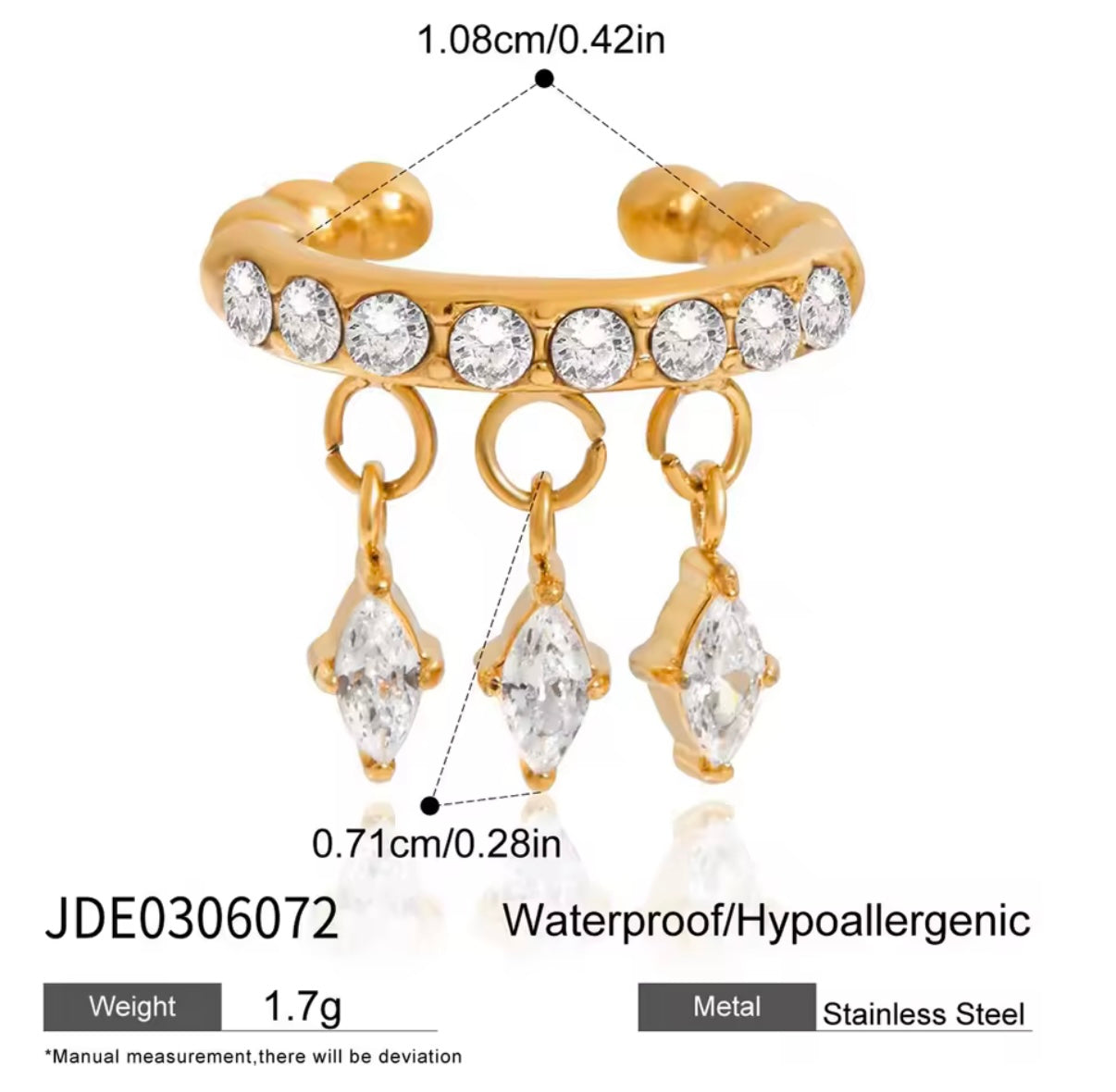 Crystal Dazzle Ear Cuff