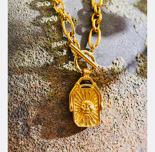 Golden Sun Stainless Steel Necklace