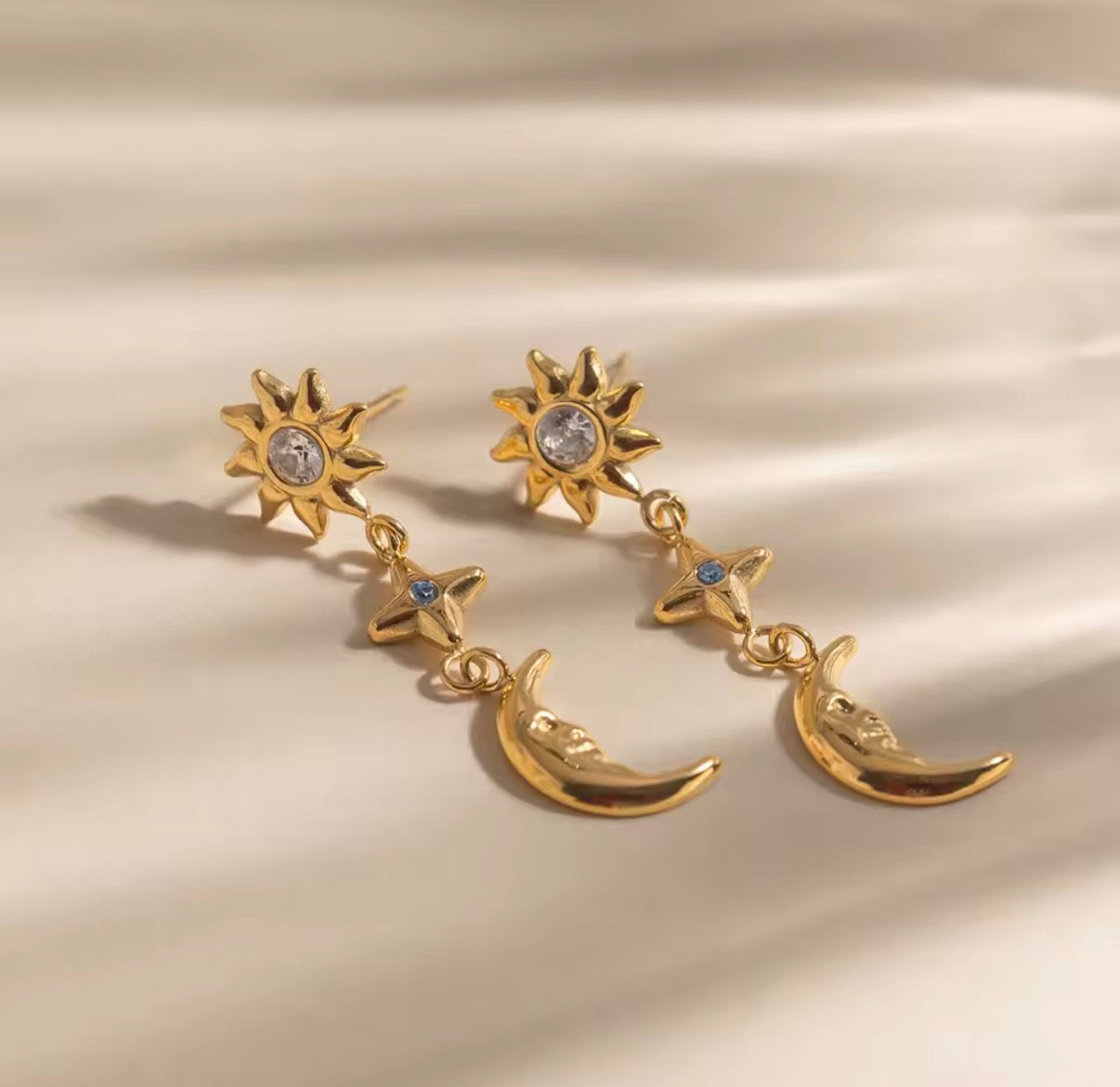 Stars Spark Stainless Steel Earrings