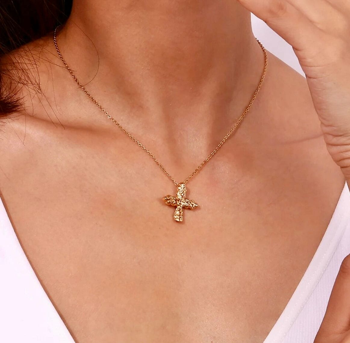 Grace Cross Stainless Steel Necklace