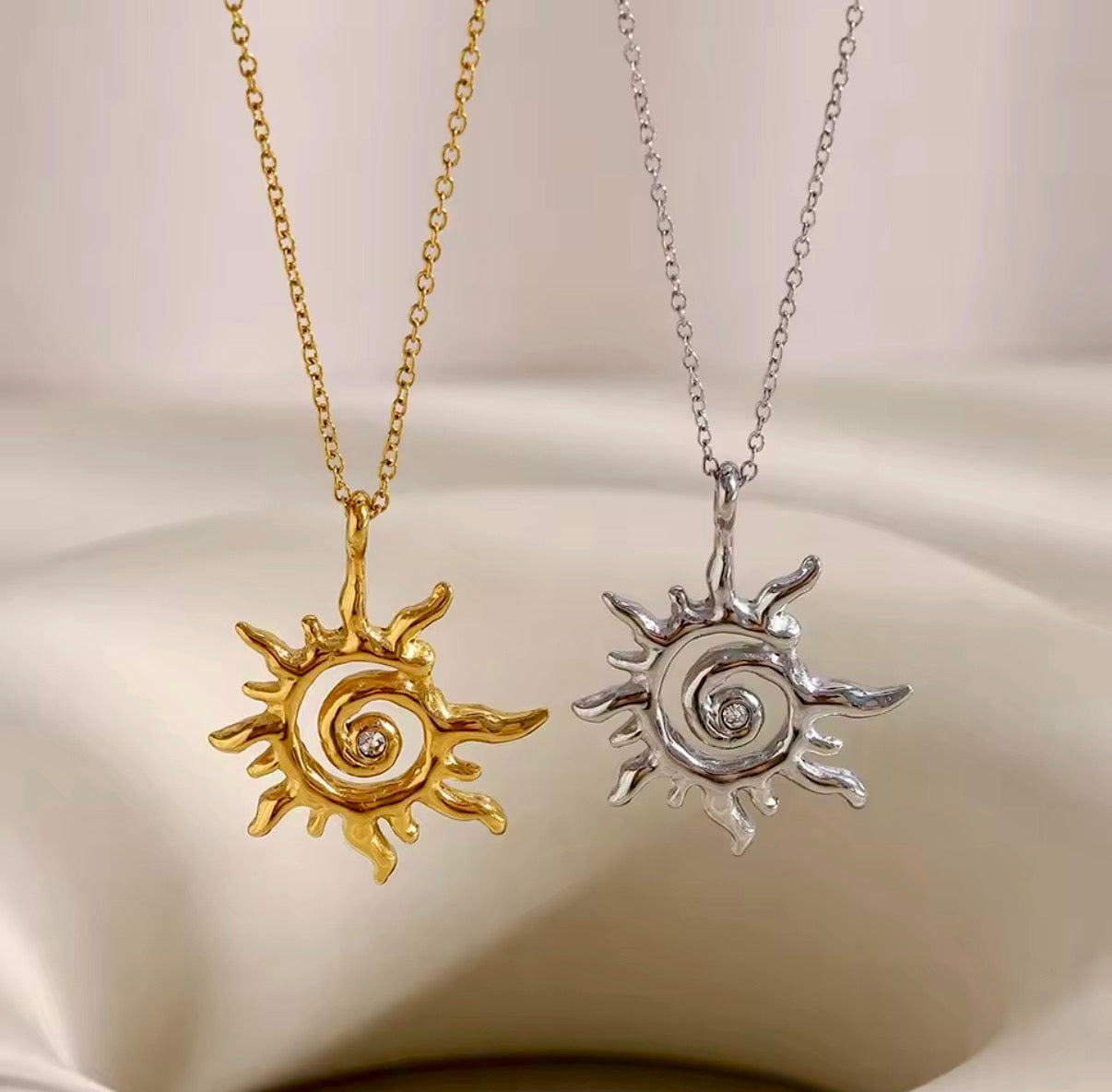 Golden Sun Stainless Steel Necklace