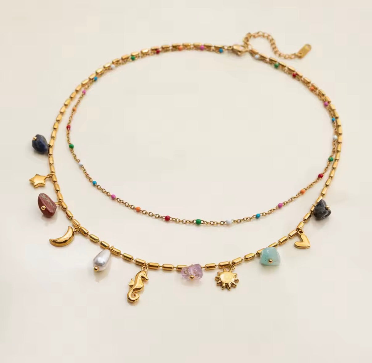 Coastal Charms Stainless Steel Necklace