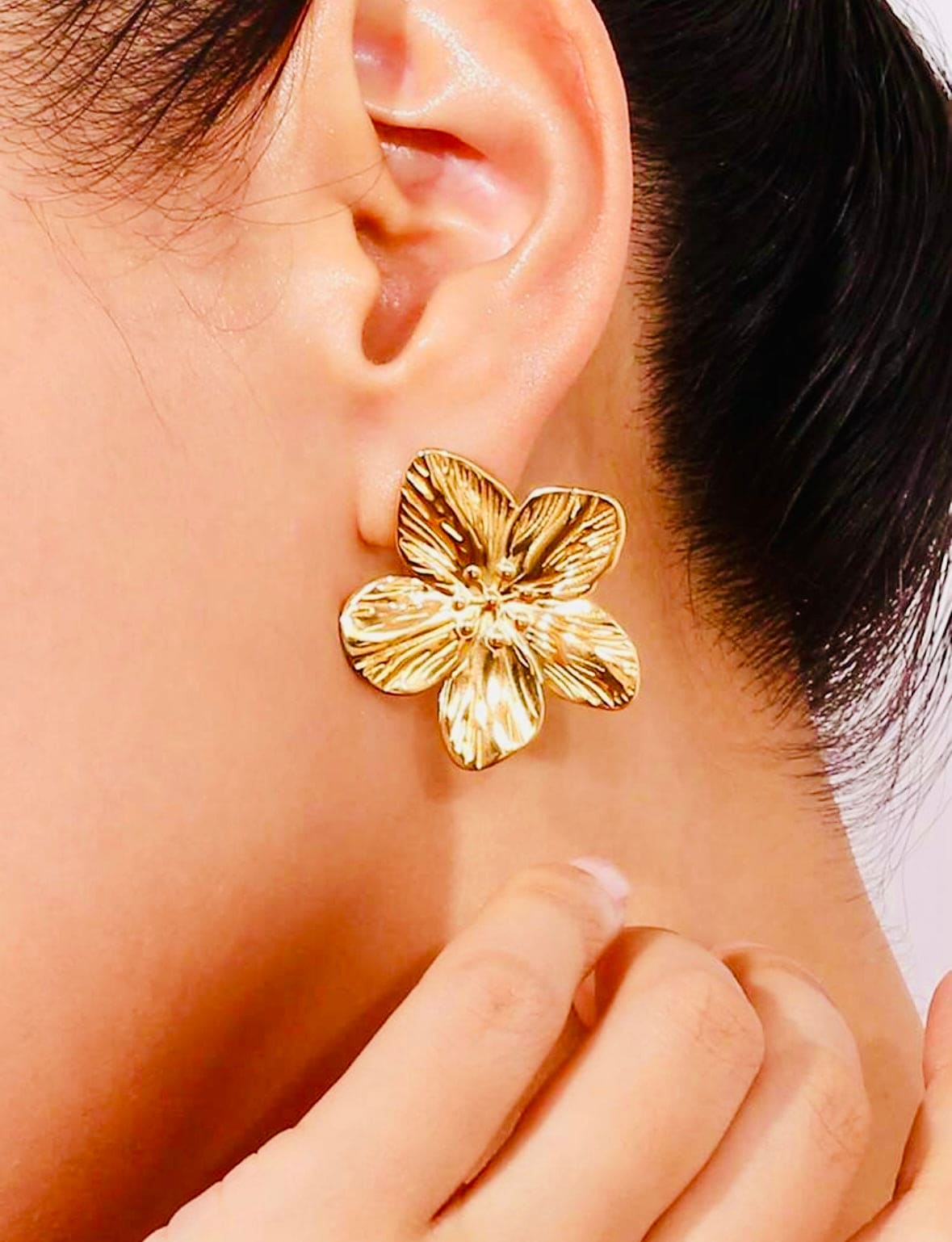 Maga Flower Stainless Steel Earrings