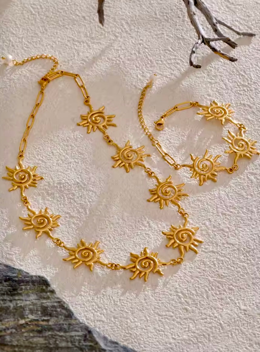 Sunny Sky Stainless Steel Necklace Set