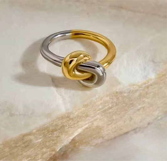 Cross Knot Stainless Steel Ring