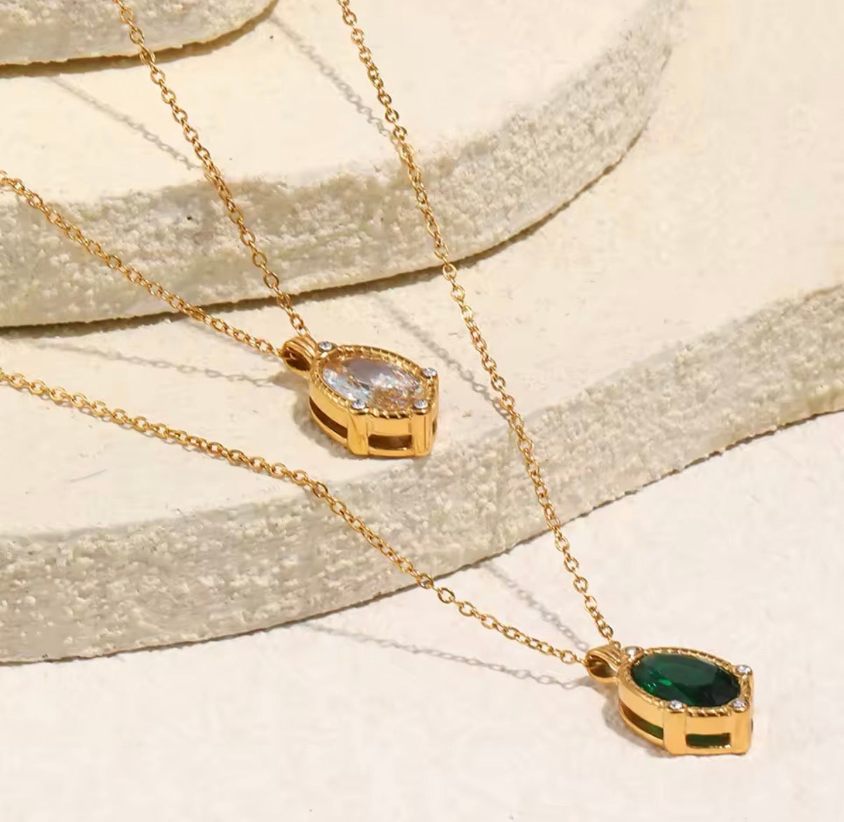 Oval Retro Stainless Steel Necklace