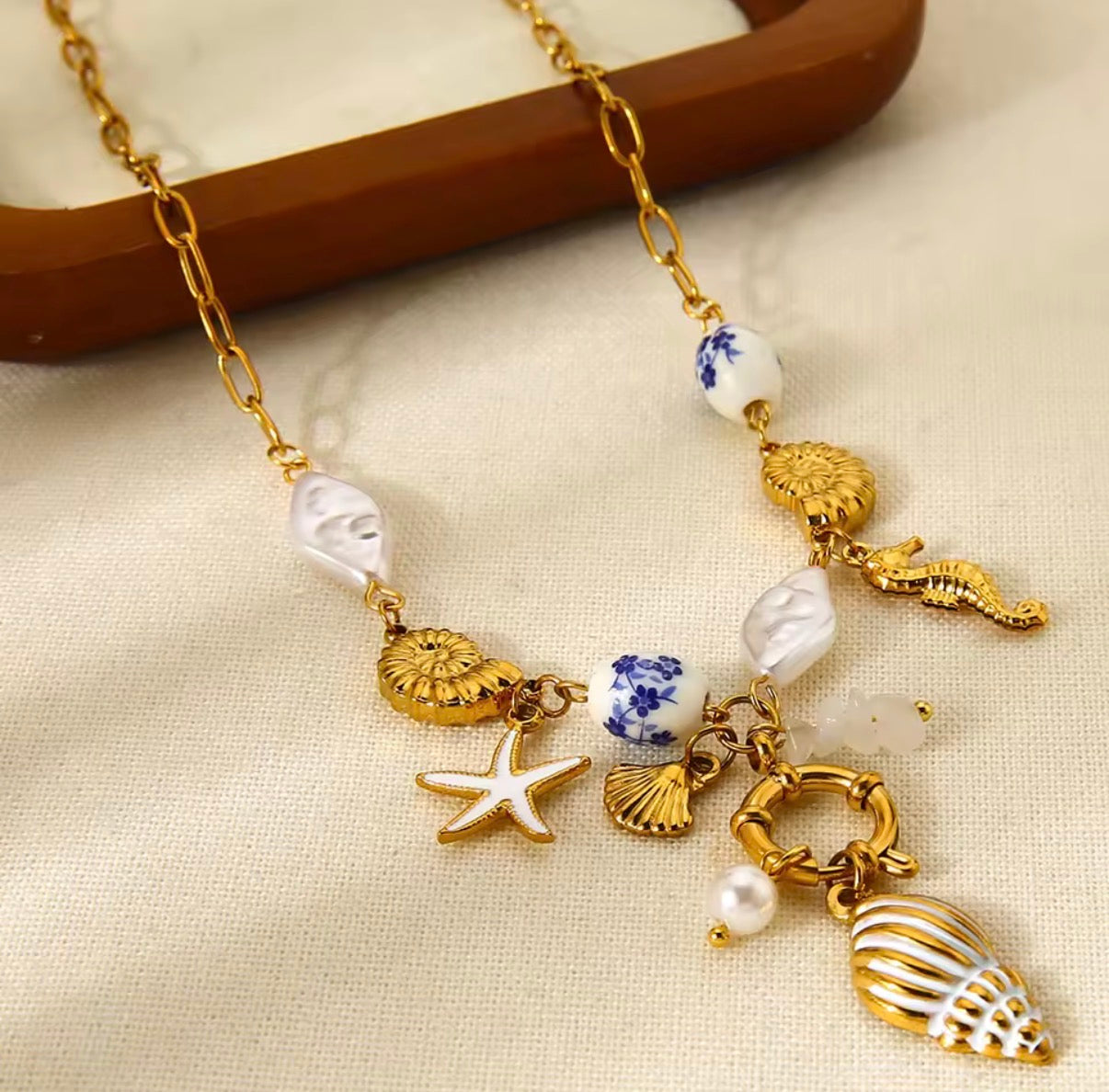 Sandy Beach Stainless Steel Necklace