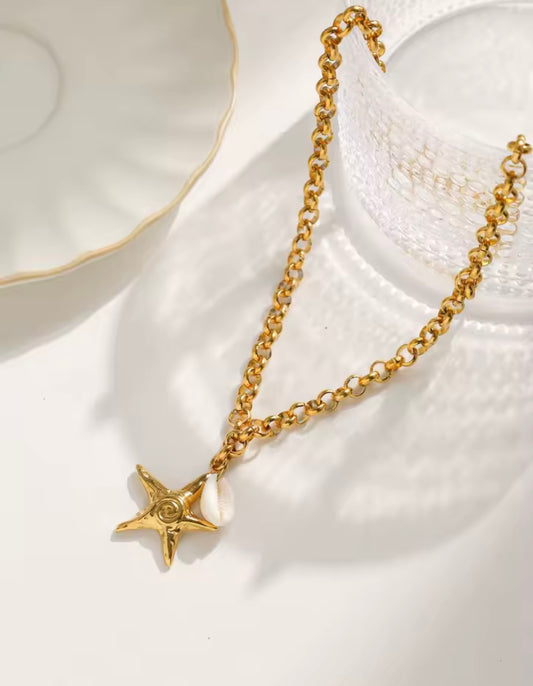 Spiral Shell Stainless Steel Necklace